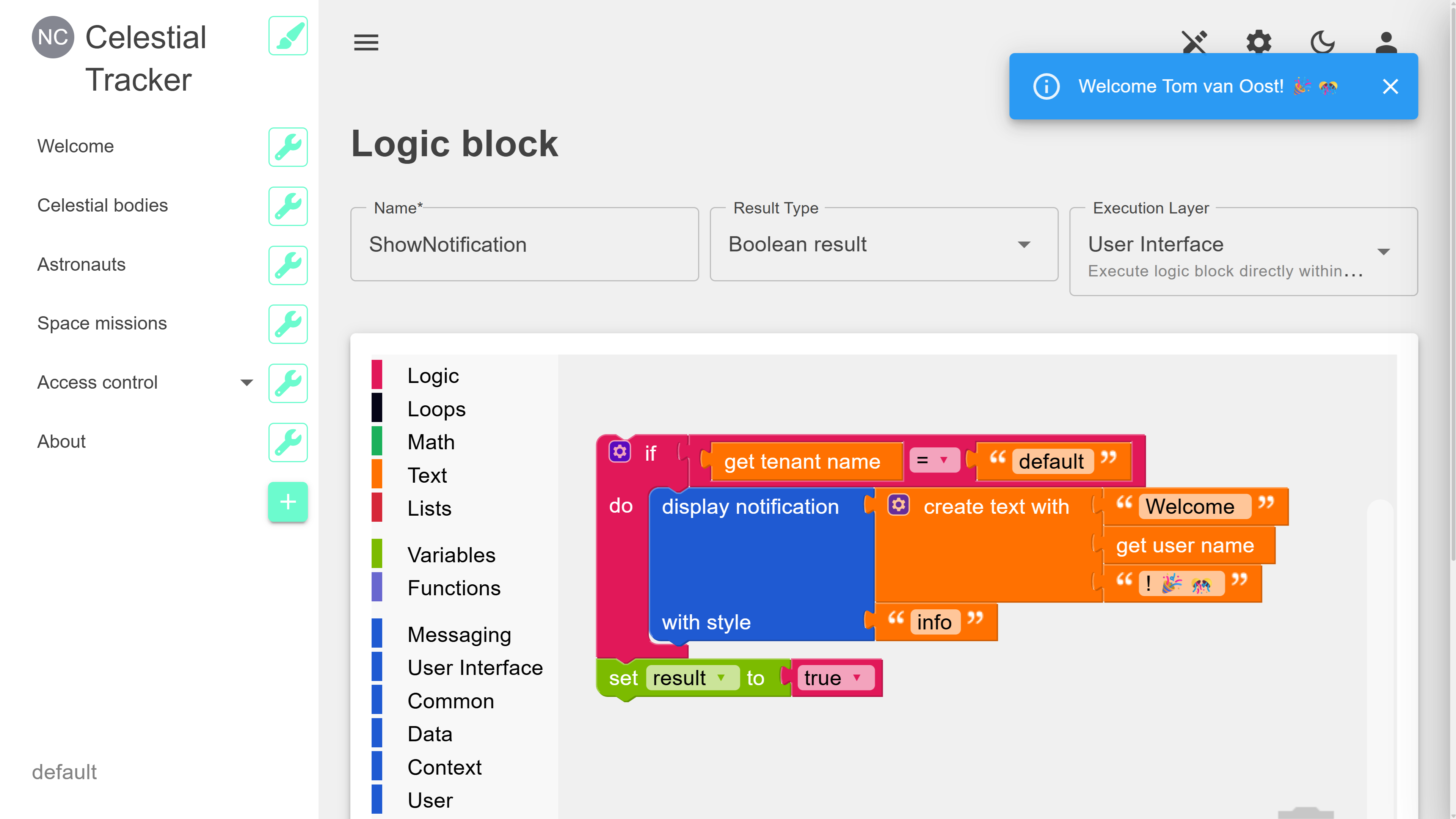 Visual Programming in Bloqs using Scratch