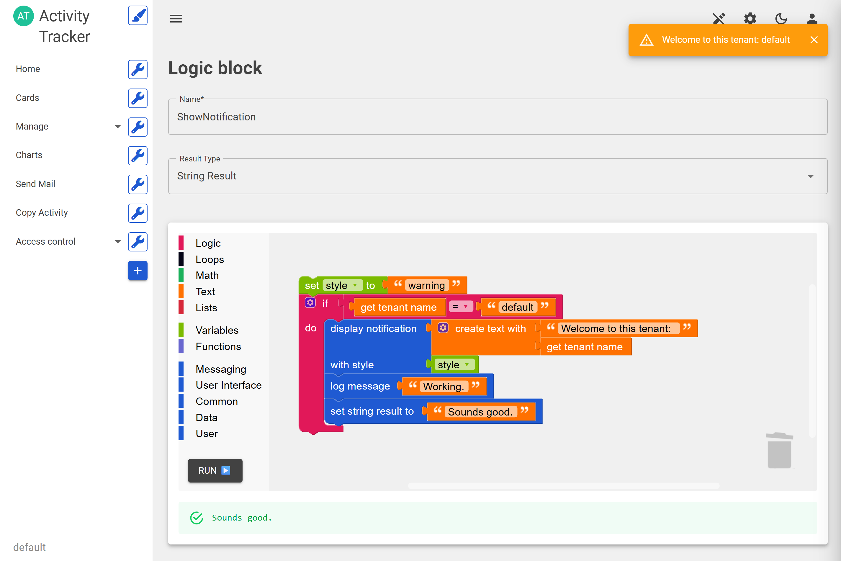 Visual Programming in Bloqs